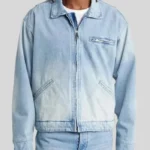 Elwood petrol denim jacket in classic casual streetwear style
