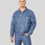 Coachella sparkly J Balvin jean jacket with festival-inspired style