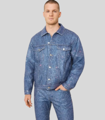 Coachella sparkly J Balvin jean jacket with festival-inspired style