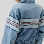 Millie Bobby Brown striped jacket from The Electric State movie look