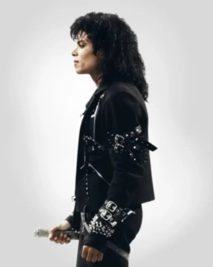 Jaafar Jackson inspired belted jacket with signature stage-style details