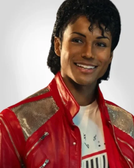 Michael film Jaafar Jackson MJ red leather jacket inspired by iconic style