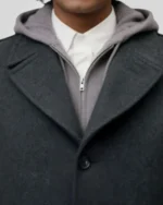 Classic grey wool coat based on Michael Jackson's signature style