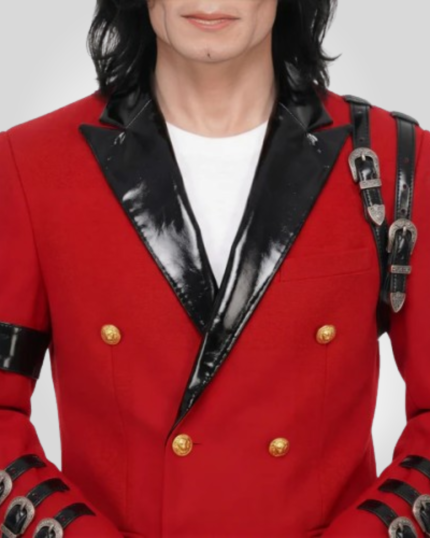 Stylish red blazer inspired by Michael Jackson award ceremony look