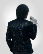 Celebrity-inspired sequin blazer from the Michael movie costume design