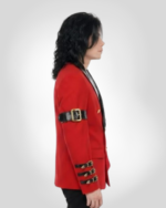 Michael Jackson inspired red blazer with elegant stage-style design