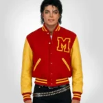 Michael Jackson letterman bomber jacket inspired by iconic celebrity fashion