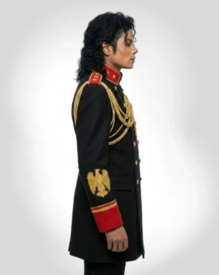 Celebrity-inspired military style coat based on Michael Jackson look