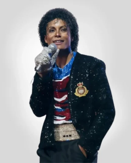 Michael 2026 Jaafar Jackson sequin blazer inspired by movie fashion